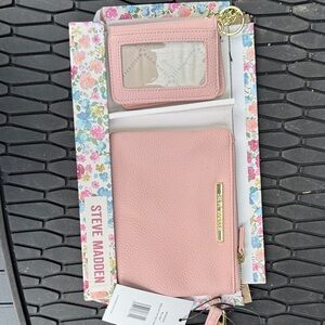 Steve Madden Blush Pink Wallet and Cardholder Set